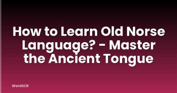 How to learn old norse