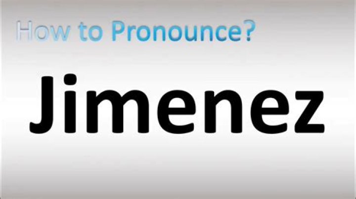 How to pronounce jimenez