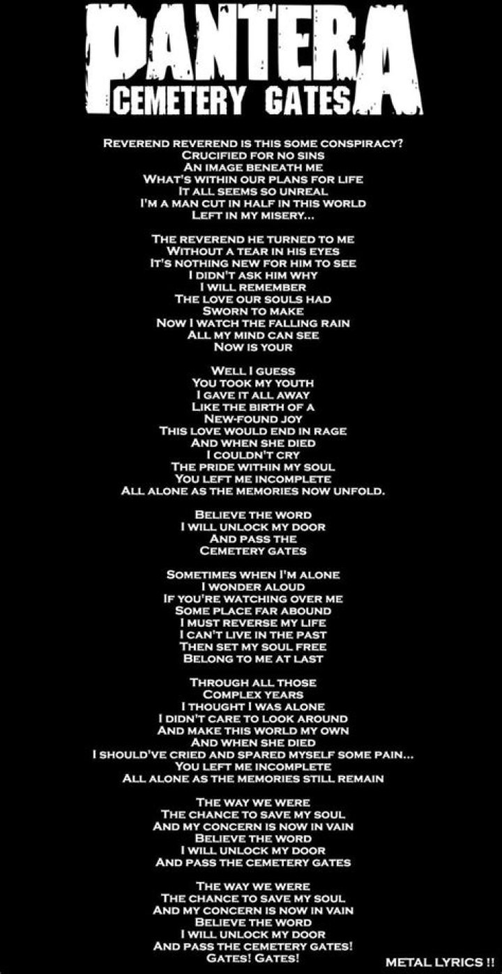 Pantera’s
Hollow Lyrics